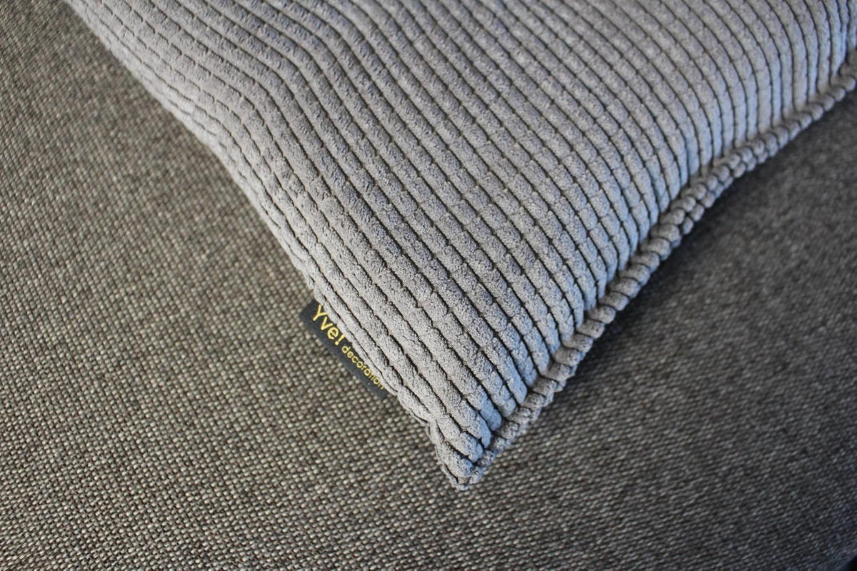 STUHLKISSEN 4er Set New Wave - Platinfarben, Textil (40/40/4cm) - Yve! decoration