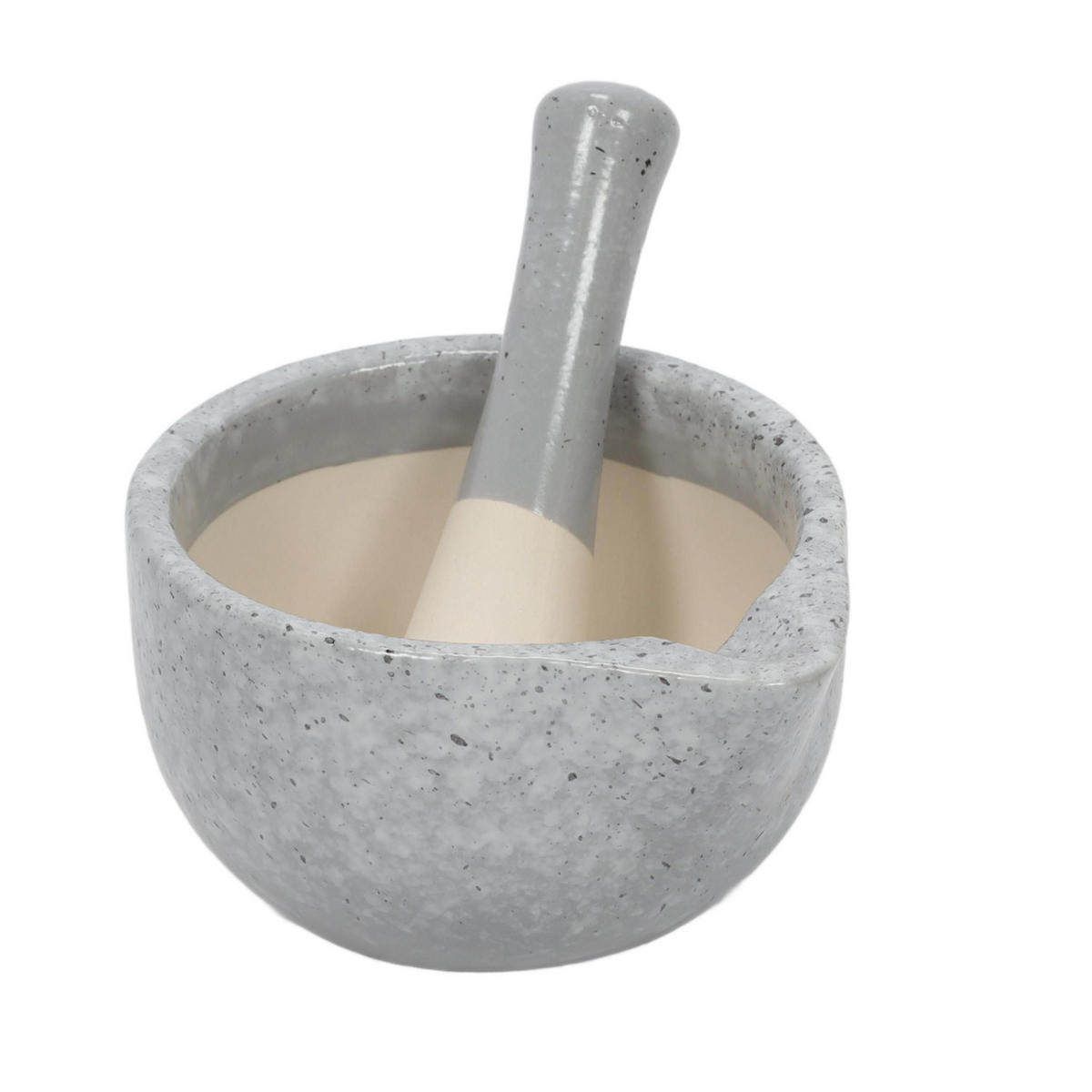 KÜCHENMÖRSER mit Stößel 11,4/11,4/10 cm - Grau, Keramik (11.4/10/11.4cm) - Excellent Houseware