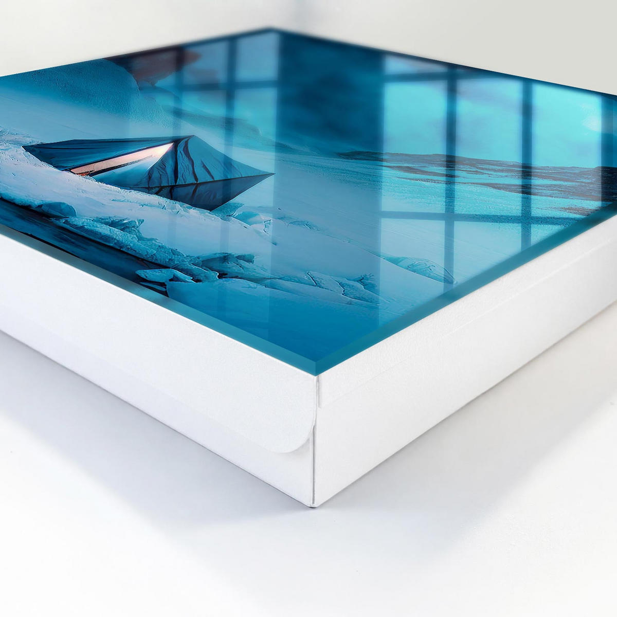 SCHLÜSSELBOX Weiß 30x30 cm – Türöffnung nach rechts - Blaue Nacht - Blau, Metall (30/30/5cm) - TULUP