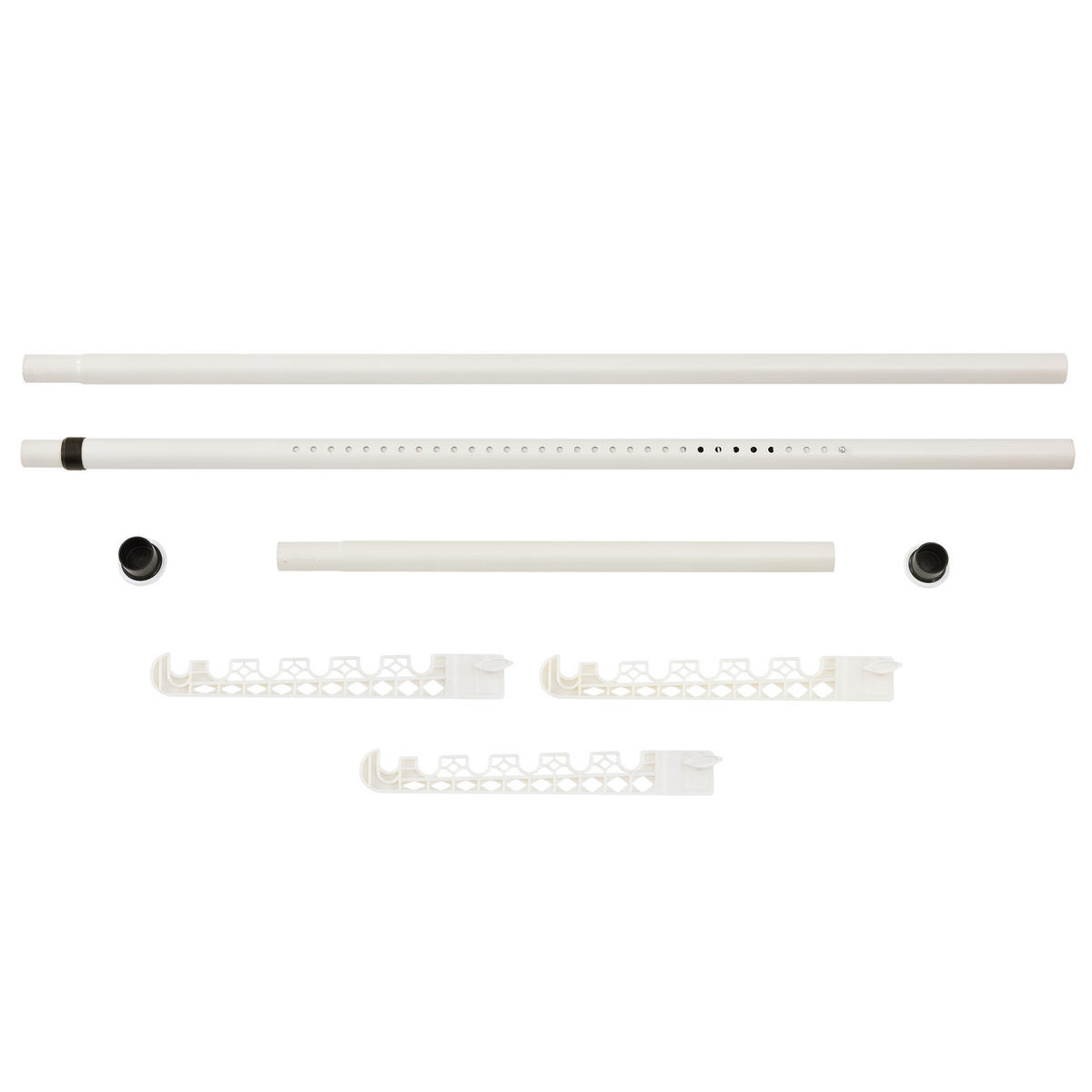 TELESKOPGARDEROBE - Weiß, Metall (30/305/1cm) - [en.casa]