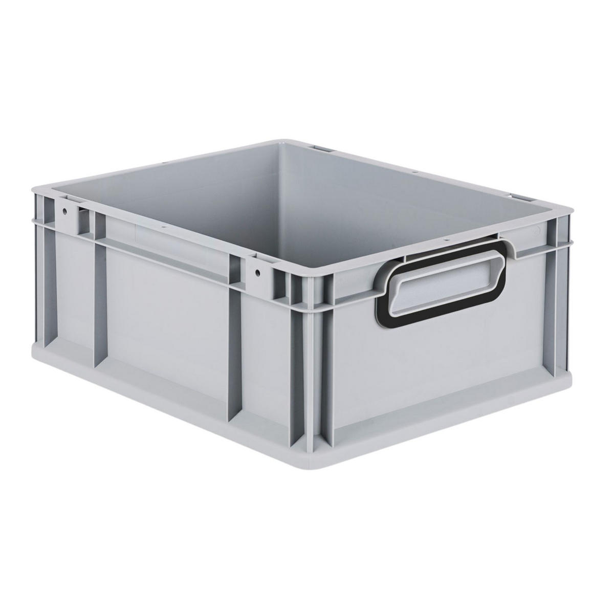EUROBOX NextGen Color 17x30x40 cm 16 Liter Griffe schwarz zu, Grau - Schwarz/Grau, Kunststoff (30/17/40cm) - PROREGAL