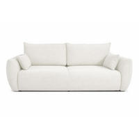 SOFA Mit Schlaffunktion Und Bettkasten, Chenille-Stoff Flow, Ecru, Zephira - Ecru, Holz (238/87/140cm) - Kaiser Möbel