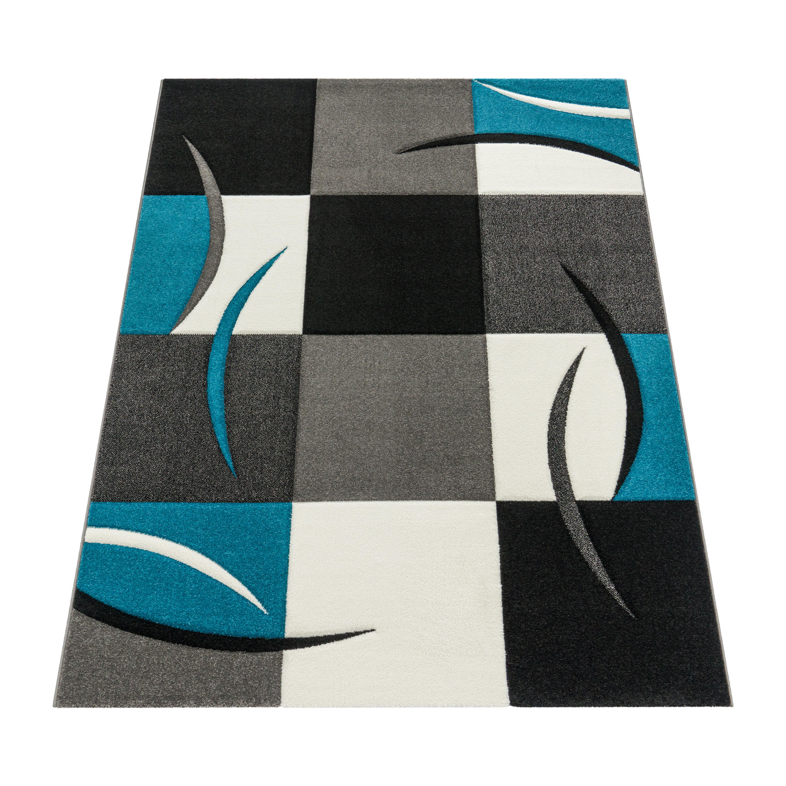 KURZFLORTEPPICH 200/290 cm Diamond 665 - Türkis, Textil (200/290cm) - Paco Home