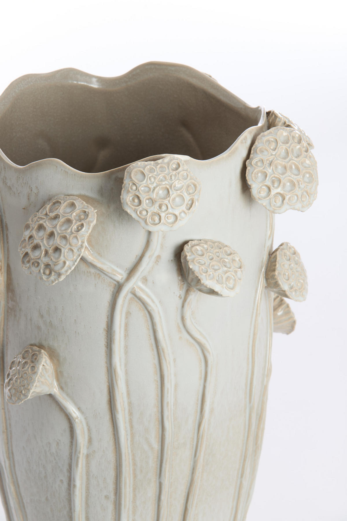 VASE Lavci Grau Ø35,5/51 cm - Grau, Keramik (51cm) - Light & Living