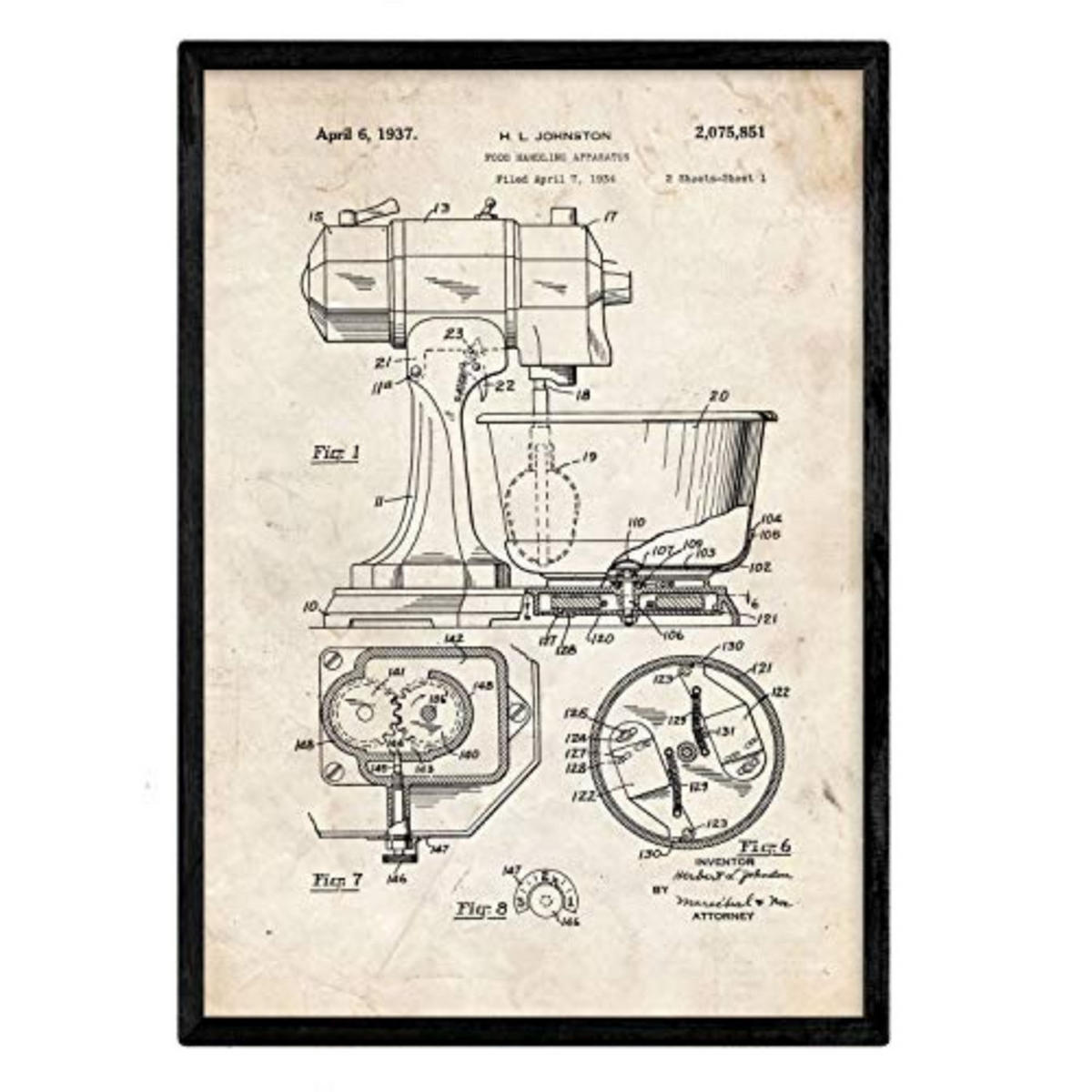 POSTER Mixer Patent A3 Rahmenlos - Klar, Papier (29.7/5/42cm) - Nacnic