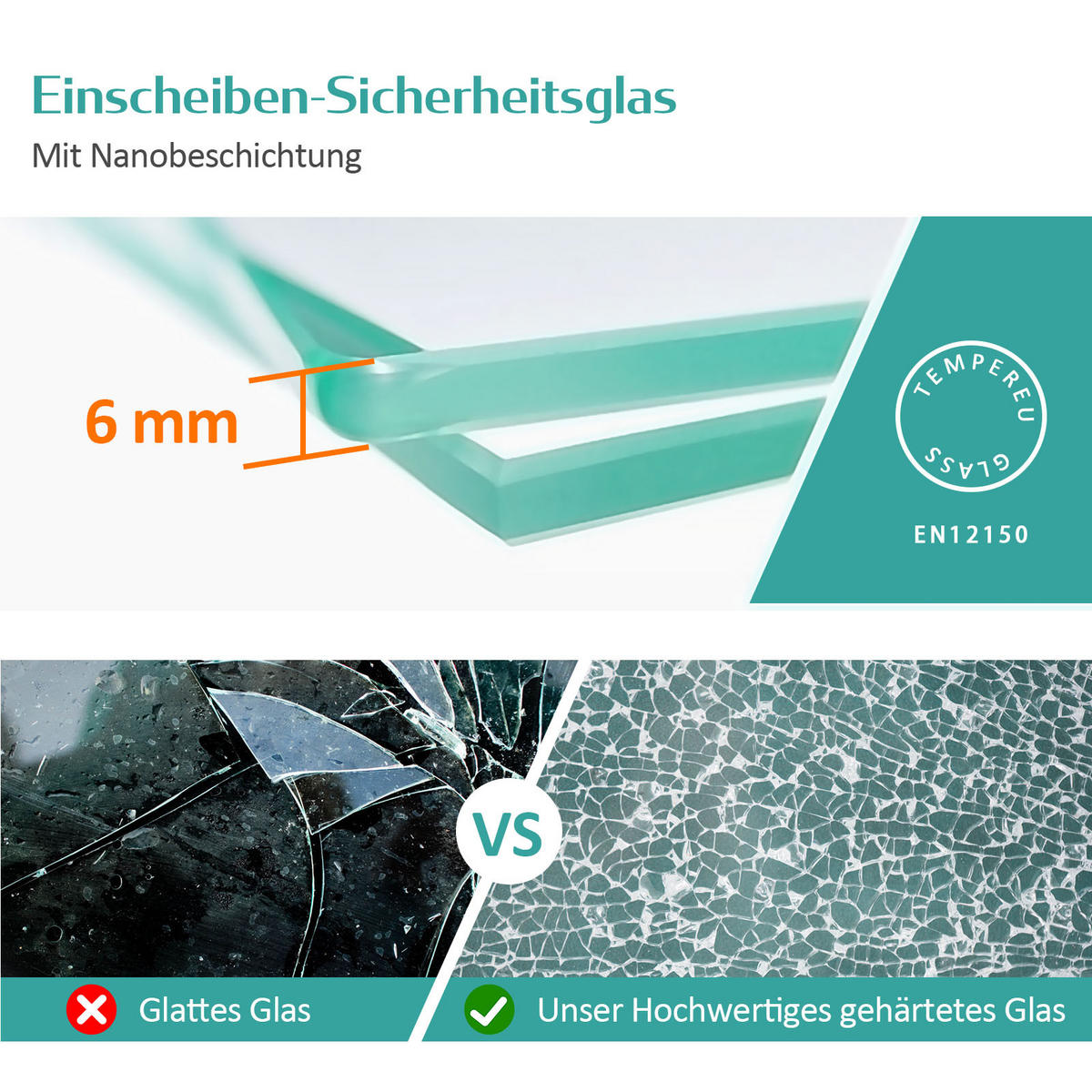 DUSCHTRENNWAND Drehfalttür Chrom 90/195 cm - Chromfarben, Glas (90/195cm) - EMKE