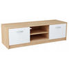 FERNSEHKOMMODE 2DC Sonoma Eiche-Weiß 120/41/36 cm - Weiß/Sonoma Eiche, Holzwerkstoff (120/36/41cm) - Matkam Möbel