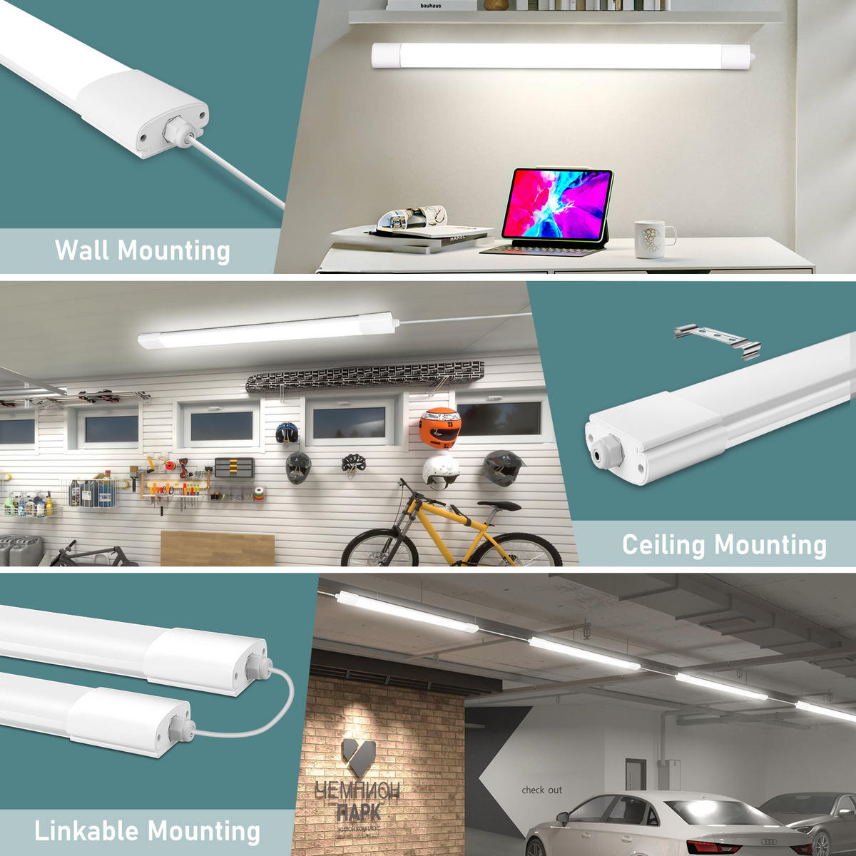 LED Deckenleuchte TR1225 30W 87/6.9/3.2 CM 2er-Set - Weiß, Kunststoff (87/6.9/3.2cm) - LOVHAUS