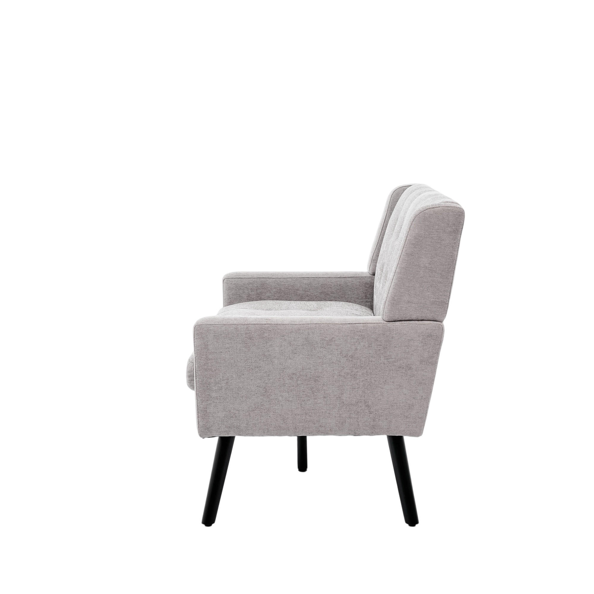 STUHL mit Kissen 2-Sitzer Grau 75x120x88 cm Textil - Grau, Textil (75/88/120cm) - SONNENH