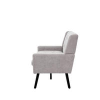 STUHL mit Kissen 2-Sitzer Grau 75x120x88 cm Textil - Grau, Textil (75/88/120cm) - SONNENH