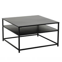 COUCHTISCH DURA STEEL Stahl quadratisch Schwarz 70cm - Schwarz, Metall (70/70/40cm) - riess-ambiente