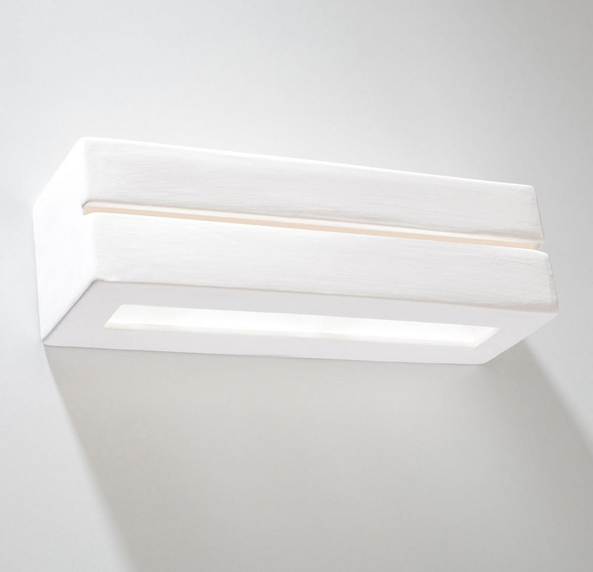 WANDLEUCHTE Keramik Weiß Up & Down - Weiß, Keramik (9/9/32cm)