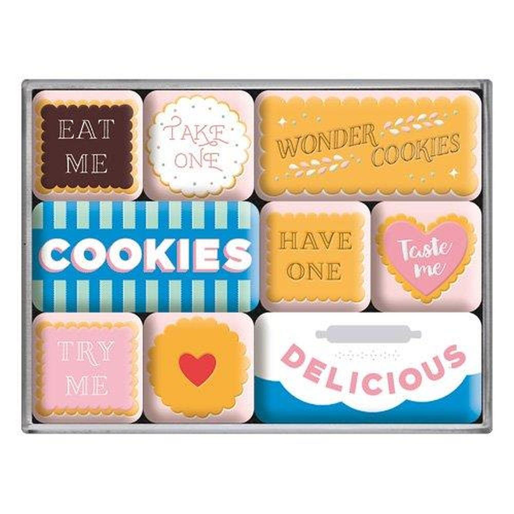 MAGNETSET 9-teilig Home & Country Wonder Cookies - Multicolor, Metall (9/7/2cm) - Nostalgic-Art