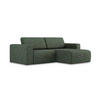 ECKSOFA Rechts Strukturstoff Stoff Grün - Blau/Schwarz, Kunststoff/Textil (224/167cm) - Makamii