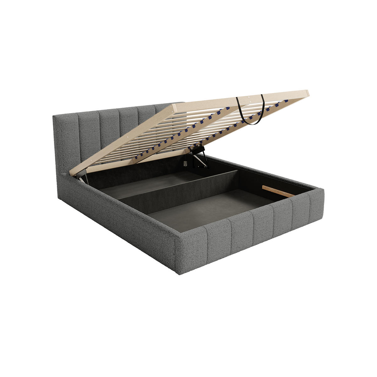 POLSTERBETT TORAO 160x200 cm, Dunkelgrau - Dunkelgrau, Textil (160/200cm) - Fedve