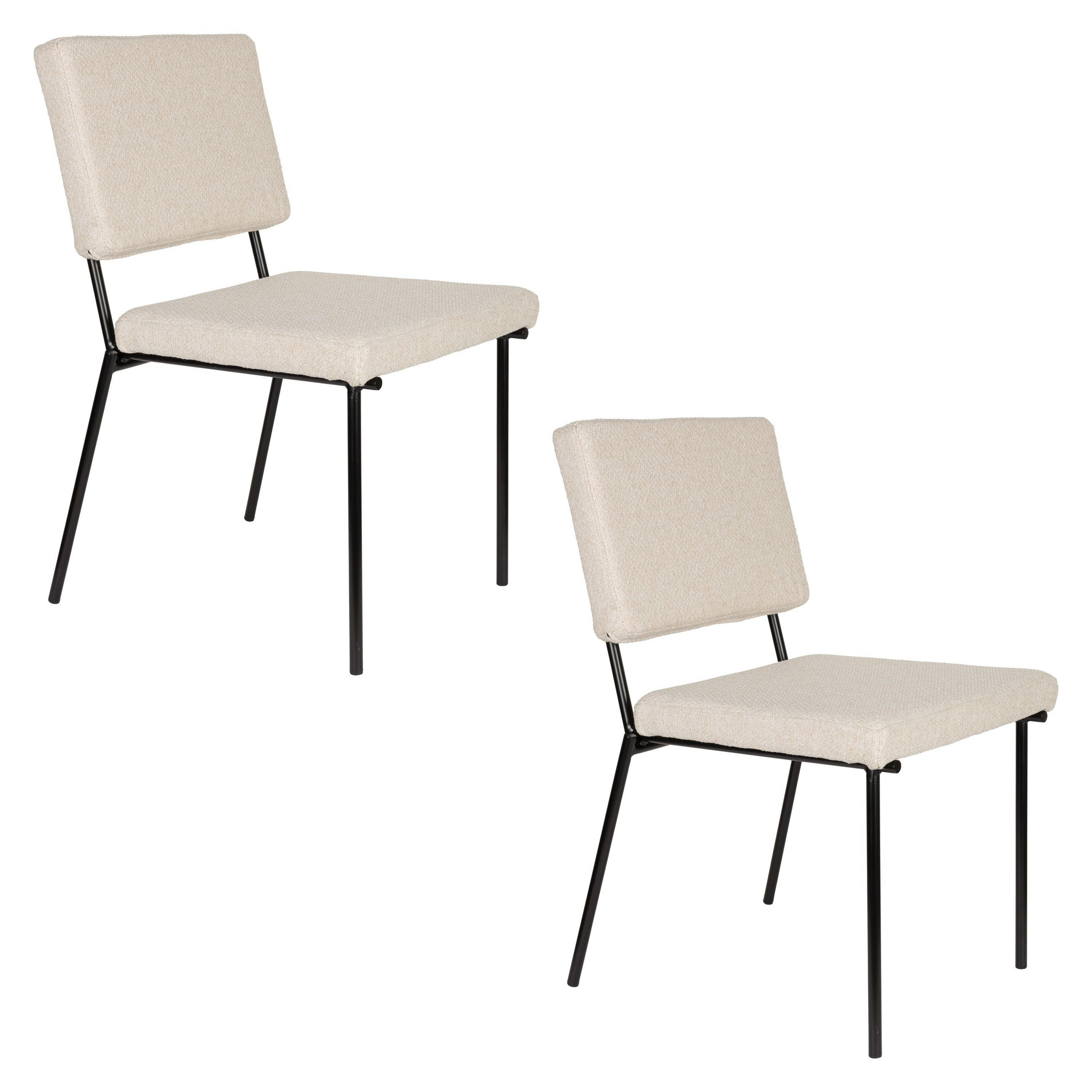 Zuiver Esszimmerstuhl Creme 47.5x85x60 cm
