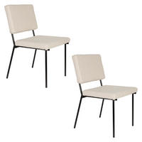 ESSZIMMERSTUHL Fellow Creme/ Weiß - 2 er Set - Creme, Kunststoff (47.5/85/60cm) - Zuiver