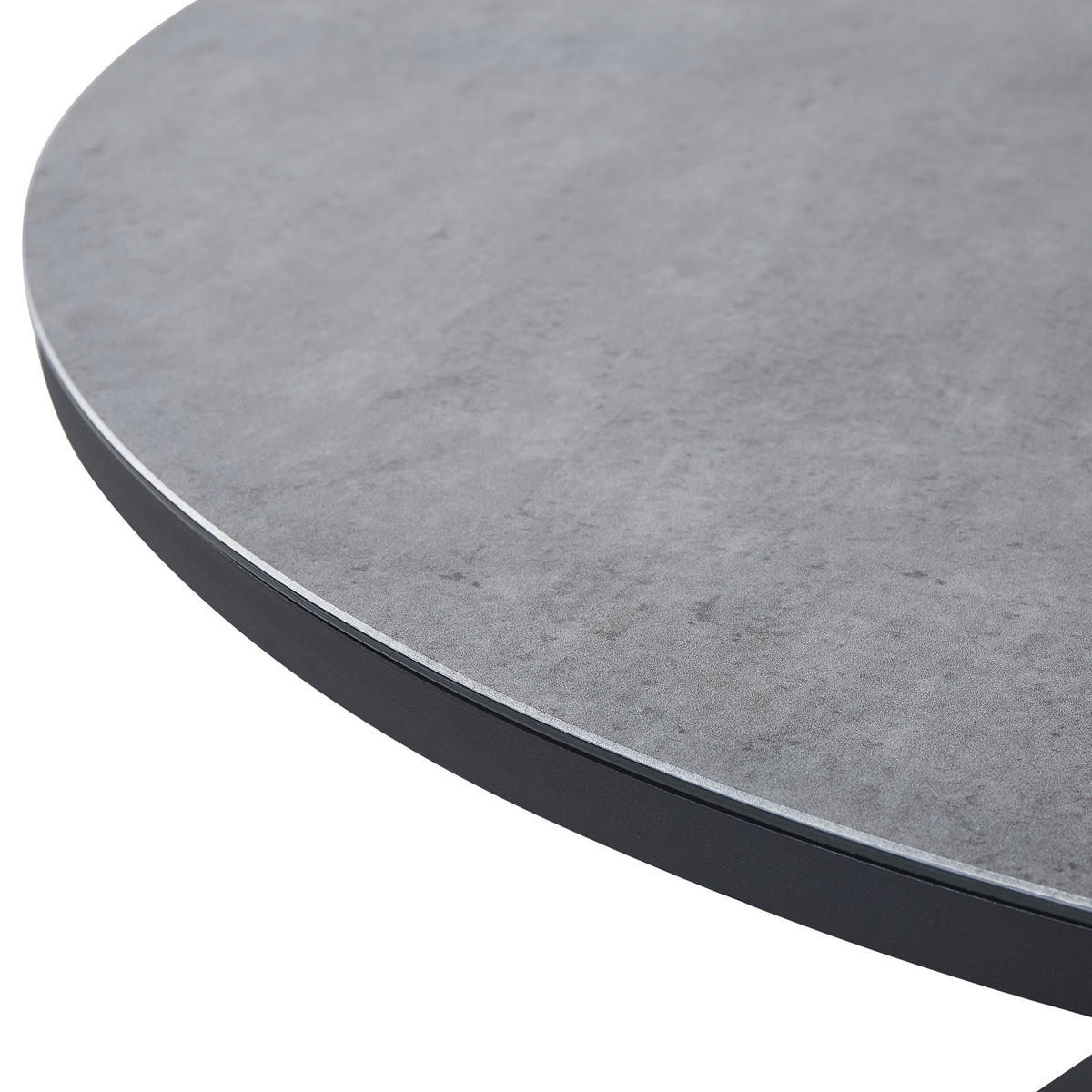 GARTENTISCH Keramik Grau Maletto - Schwarz/Grau, Metall (120/120/66cm) - Beliani