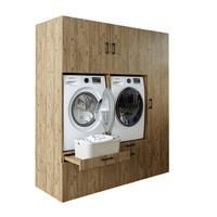 WASCHMASCHINENSCHRANK Serie 2 179cm Breit, 205cm Hoch - Eichefarben, Holzwerkstoff (179/205/67cm)