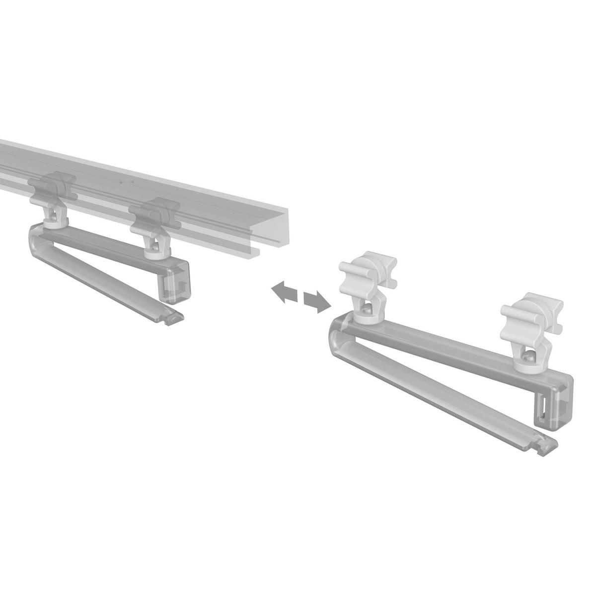 SCHLAUFENGLEITER UNIVERSAL, Glasklar, Packung 8 Stück - Transparent/Weiß, Kunststoff (6/2.4/1cm) - INTERDECO