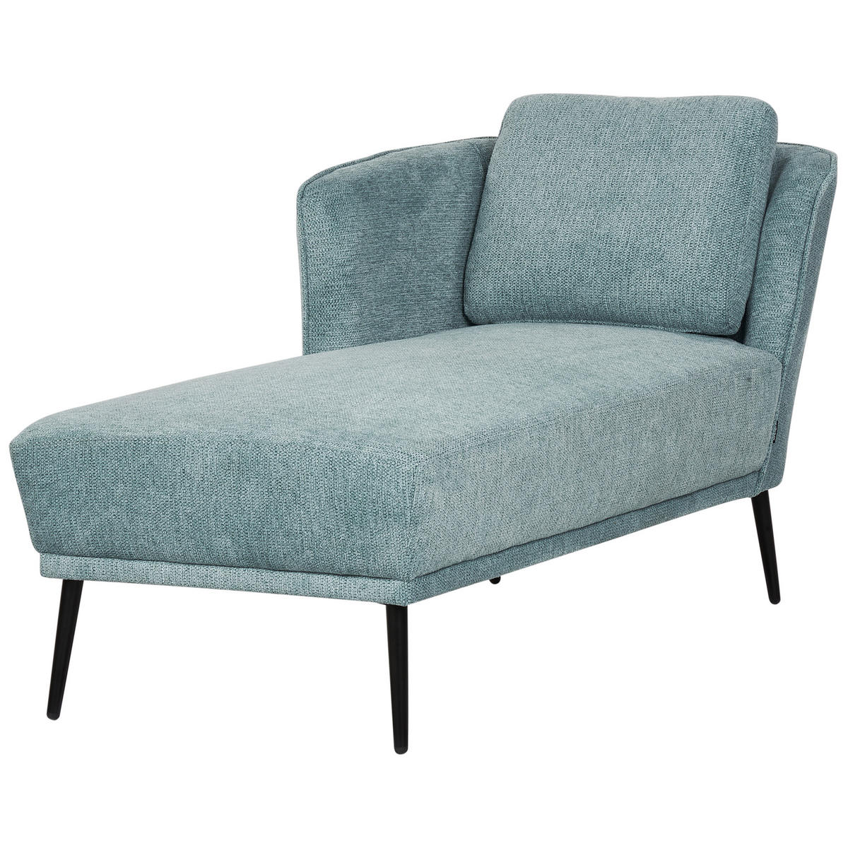 ČALOUNĚNÉ LEHÁTKO CHAISE LONGUE Modré Artheze - modrá/černá, textil (148/70/64cm) - Beliani