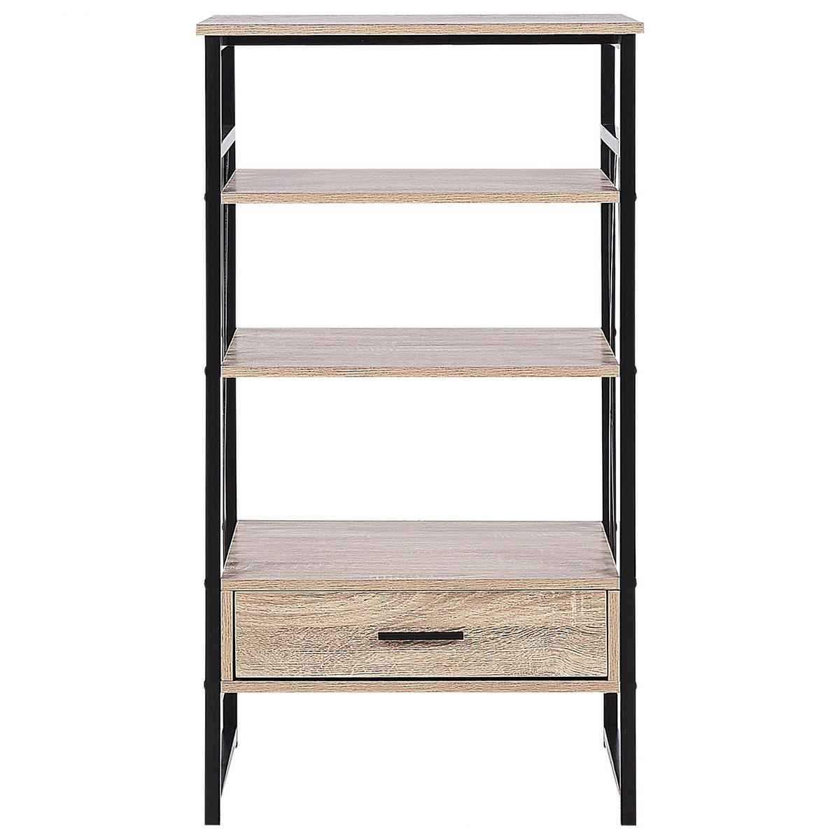 REGAL 3 Fächer Keene - Hellbraun, Holzwerkstoff (56/101/51cm) - Beliani