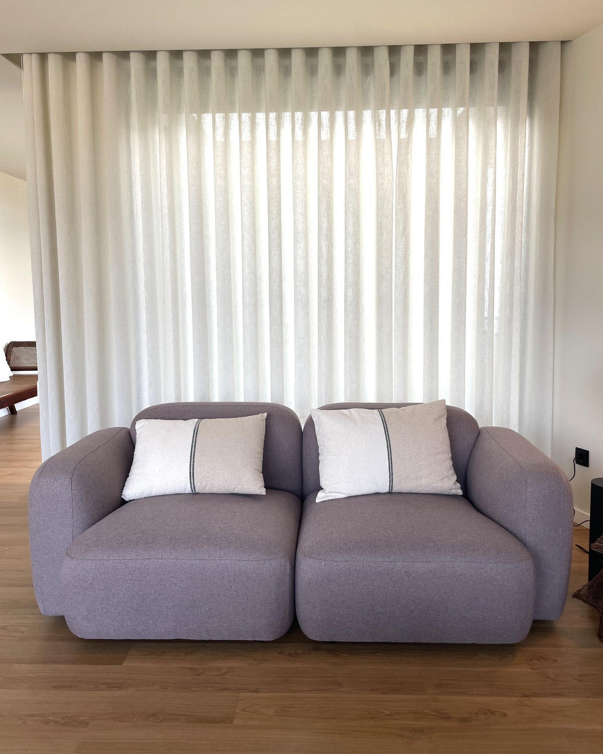 POHOVKA 3-místná Látka Taupe Afoss - šedohnědá, textil (195/71/94cm) - Beliani