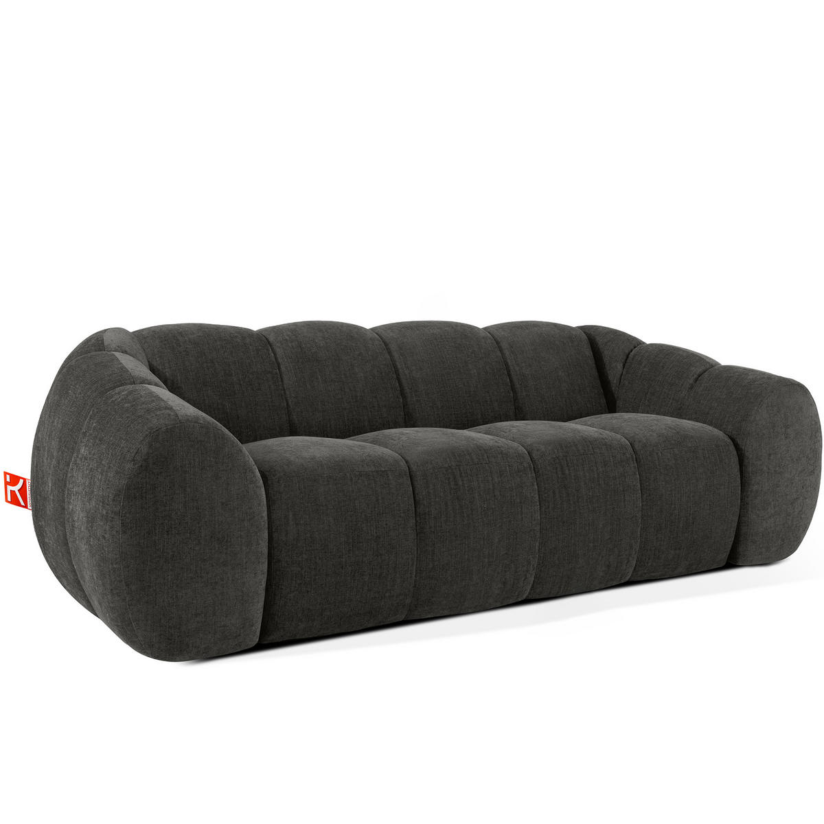 3-SITZER SOFA FLAVA, Graphitfarben - Graphitfarben, Holz/Holzwerkstoff (240/76/100cm) - KONSIMO®