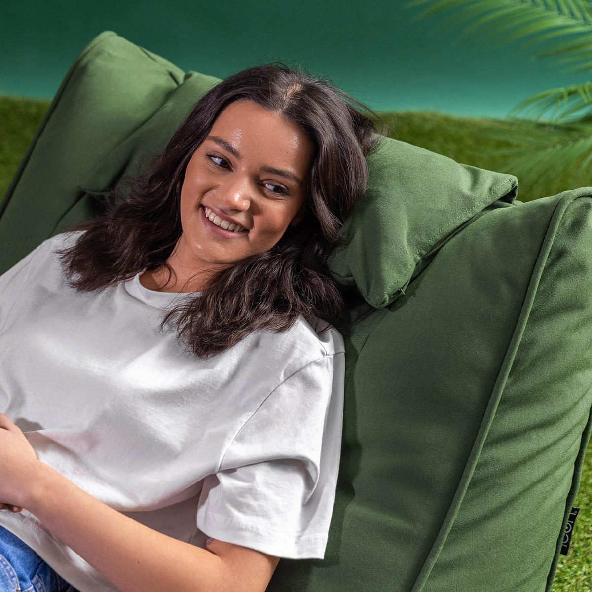SITZSACK Outdoor Nova - Grün, Textil (84/68/108cm) - icon
