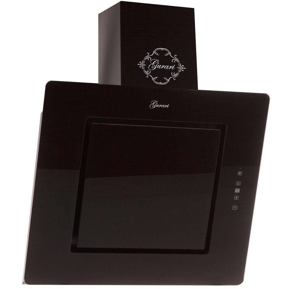 DUNSTABZUGSHAUBE GCH S 155 60 BL Prime + Umluftset, 60 cm Schwarz - Schwarz, Glas/Metall (60/103.5/40.5cm) - Gurari