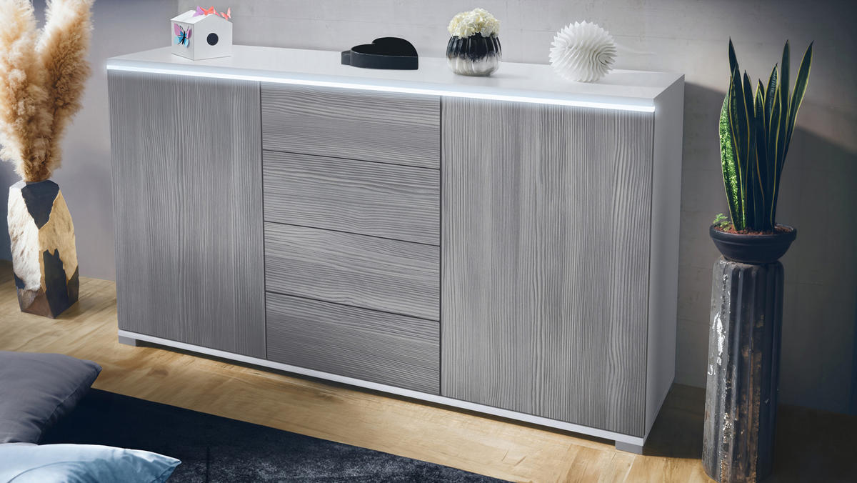 SIDEBOARD Faro Avola-Anthrazit - Anthrazit, Holzwerkstoff (138.5/75.5/35cm) - Vladon