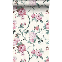 TAPETE Blumen 53 cm x 10.05 m - Pink, Papier (53/1000cm) - Origin Wallcoverings