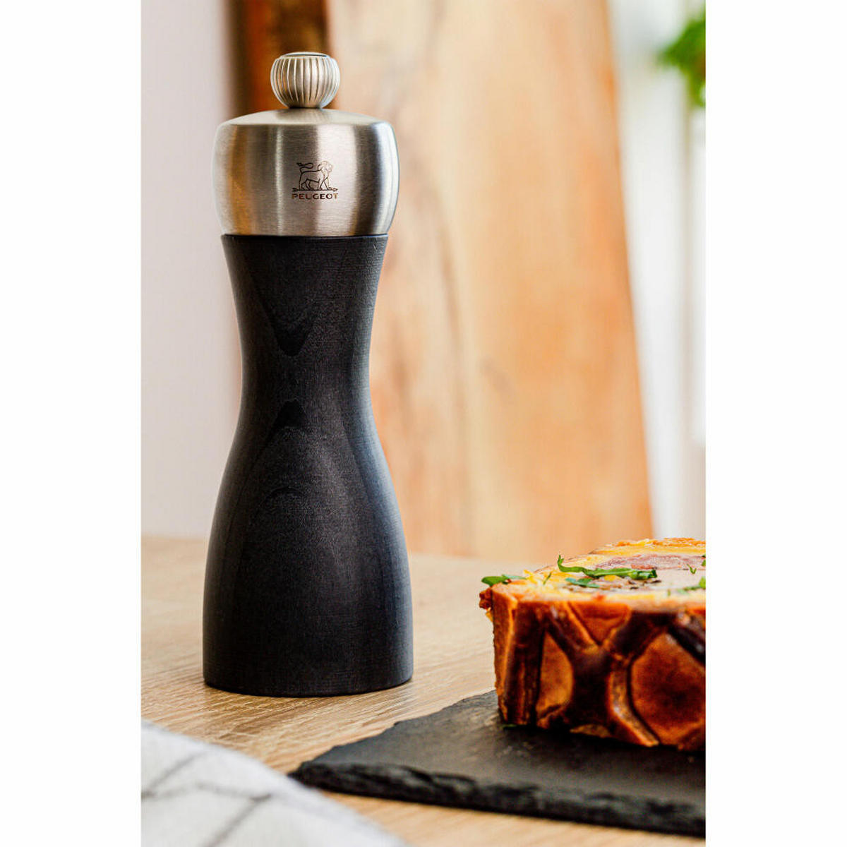 PFEFFERMÜHLE Fidji 15cm Buchenholz Graphit Stahlmahlwerk - Grau, Holz (5.2/15/5.2cm) - PEUGEOT