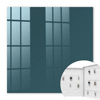 SCHLÜSSELBOX Weiß 30x30 cm – Türöffnung nach rechts - Dunkeltürkis - Türkis, Metall (30/30/5cm) - TULUP