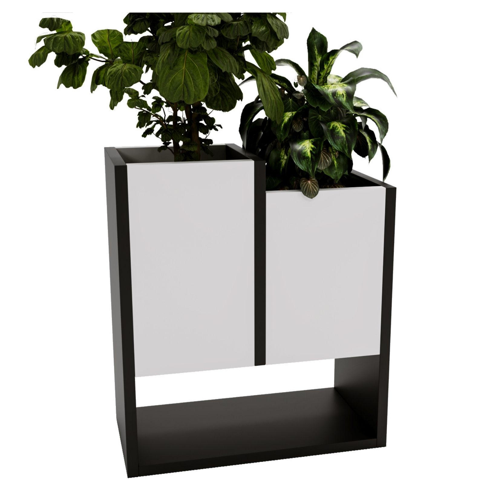 BLUMENKASTEN - Weiß, Holzwerkstoff (23/50/44cm) - RAUMHIRSCH FURNITURE