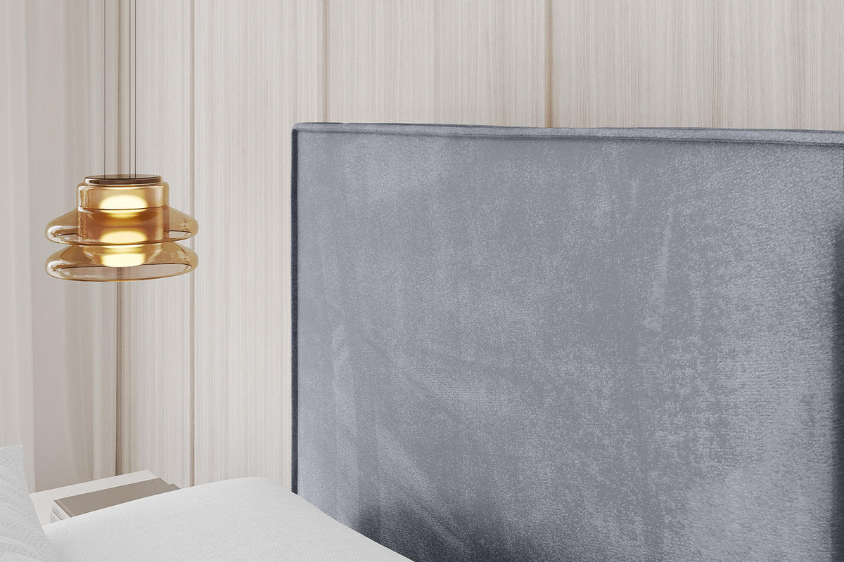 POLSTERBETT mit Bettkasten und Lattenrost, Bett mit Matratze H3/H4 - VANTO 180x200 Grau - Grau, Holzwerkstoff/Textil (180/200cm) - ALTDECOR