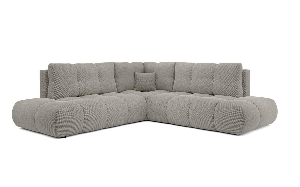 ECKSOFA DUCA II L-S Grau Jersey mit Schlaffunktion - Grau, Holz (266.5/266.5cm) - MASSENO