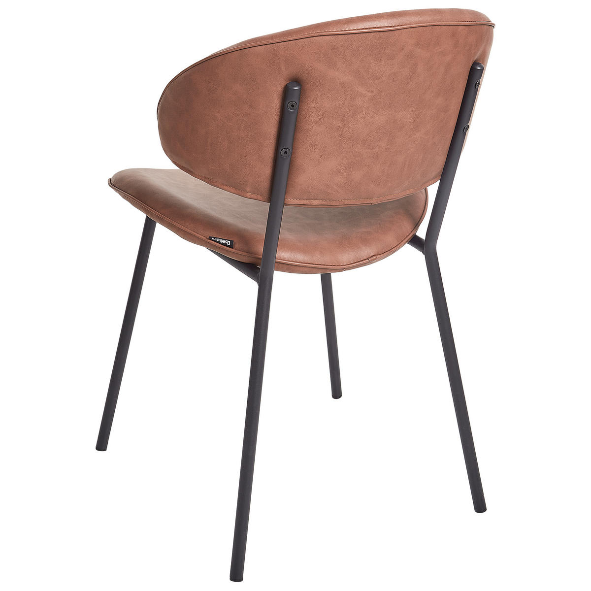 JÍDELNÍ ŽIDLE 2 ks sada Umělá kůže Hnědá Kiana - hnědá, plast (50/81/59cm) - Beliani