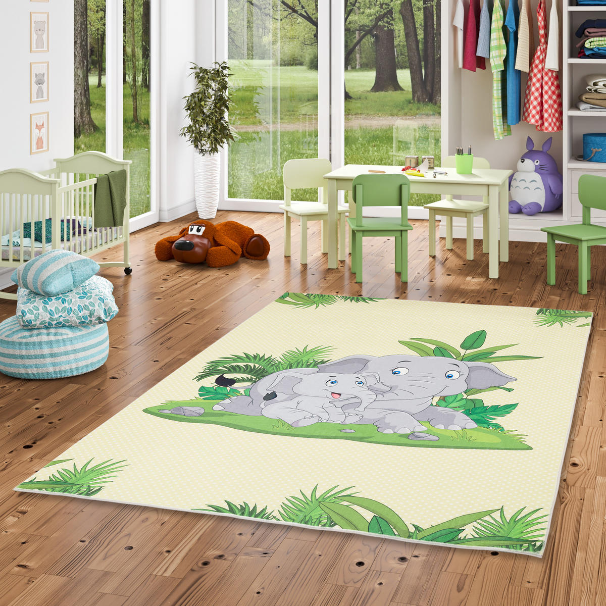 FELLTEPPICH PLUSH KIDS ELEFANT - Multicolor, Textil (80/150cm) - Pergamon
