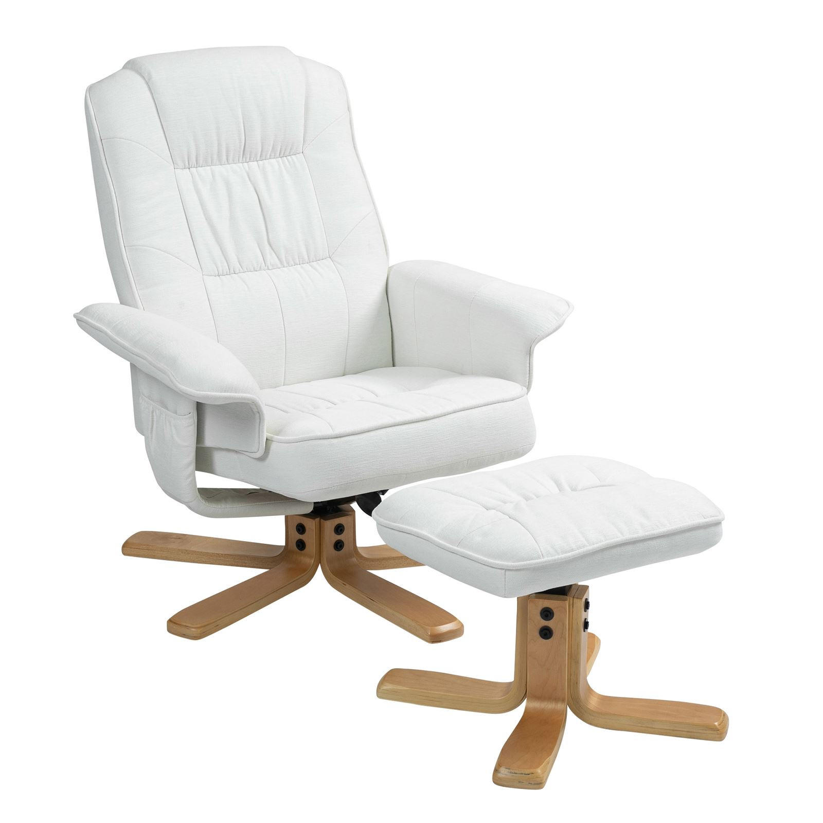Idimex Relaxsesselset Weiß 76x87x61 cm