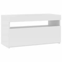 TV-SCHRANK Mit Led-Leuchten Weiss 75/35/40 Cm - Weiß, Holzwerkstoff (36.5/40/140cm) - vidaXL