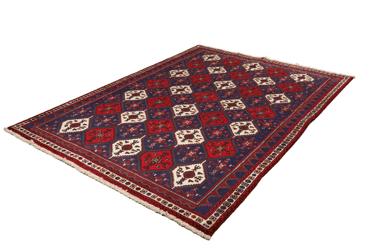 ORIENTTEPPICH handgeknüpft Afshar Blau 239/174 cm Schurwolle - Blau, Textil (174/239cm) - Looma