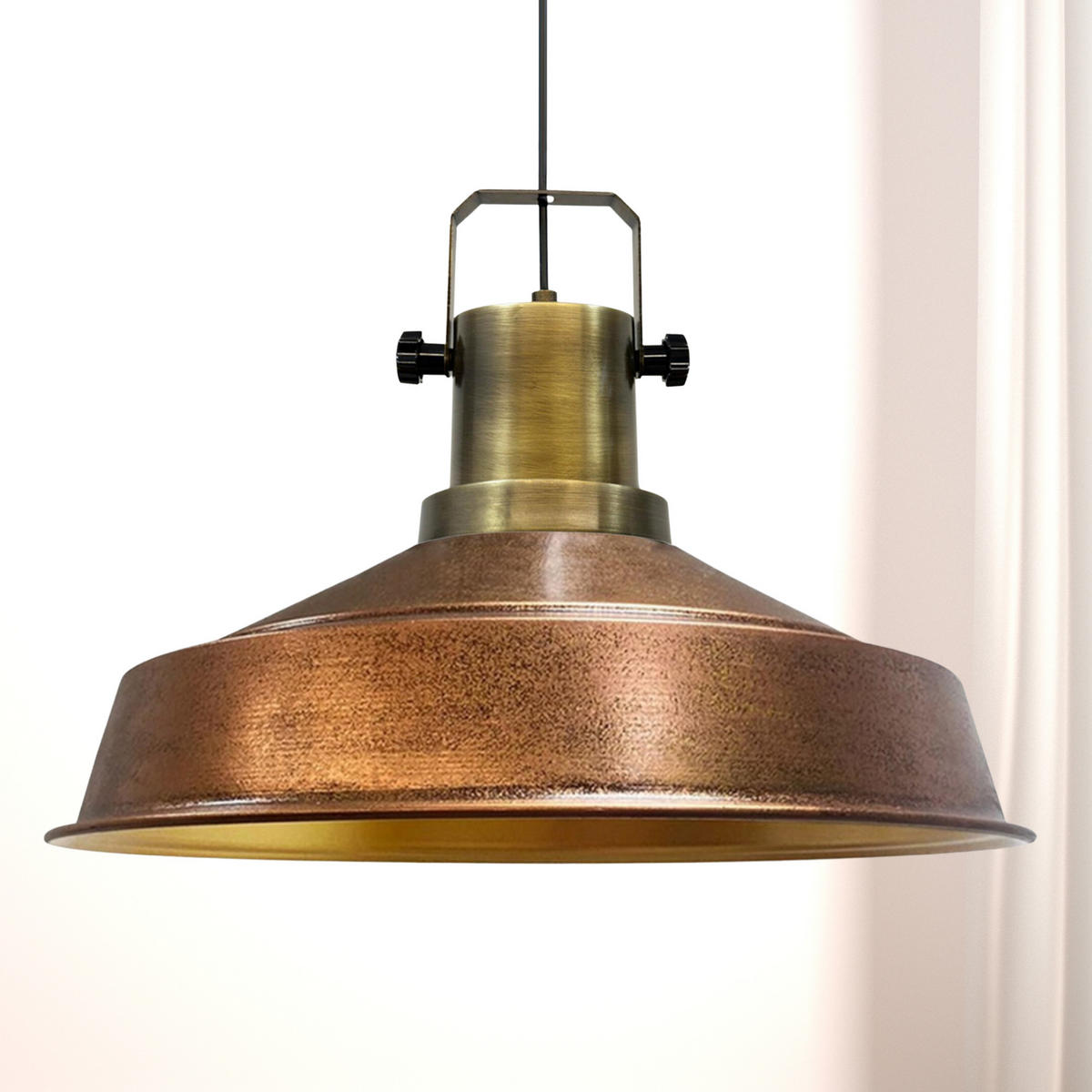 PENDELLEUCHTE Asletl Metall 41/28 cm - Goldfarben/Kupferfarben, Metall (41/28cm) - Bamyum