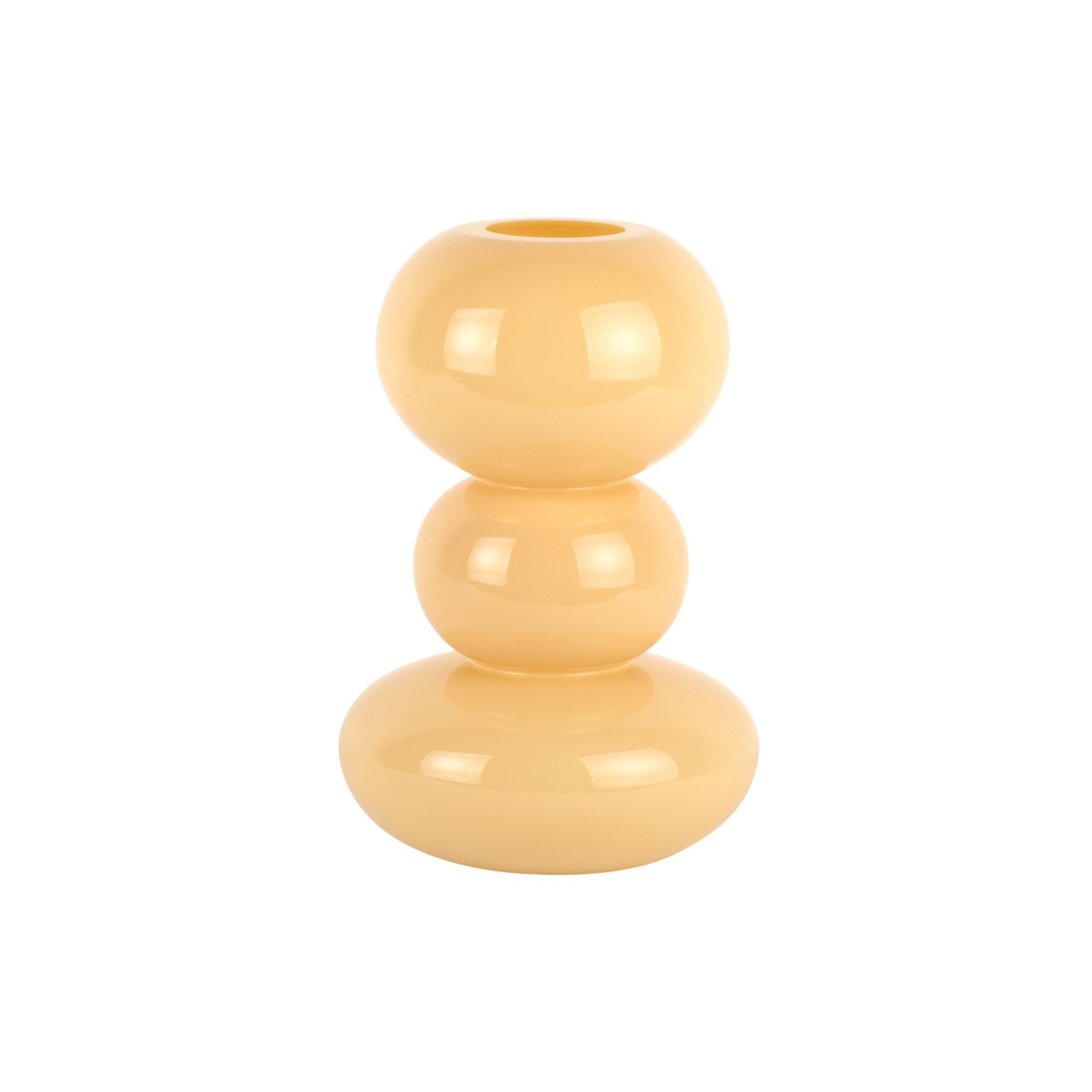 VASE Bubbles Gelb 19/19/30 cm - Gelb, Glas (19/30cm) - Present Time