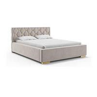 BETT VERSAL - Taupe/Goldfarben, Holzwerkstoff (120/200cm) - Meblini