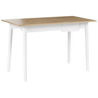 PSACÍ STŮL Světle hnědý/Bílý 120/60 cm Vitrion - světle hnědá, kompozitní dřevo (60/120/76cm) - Beliani