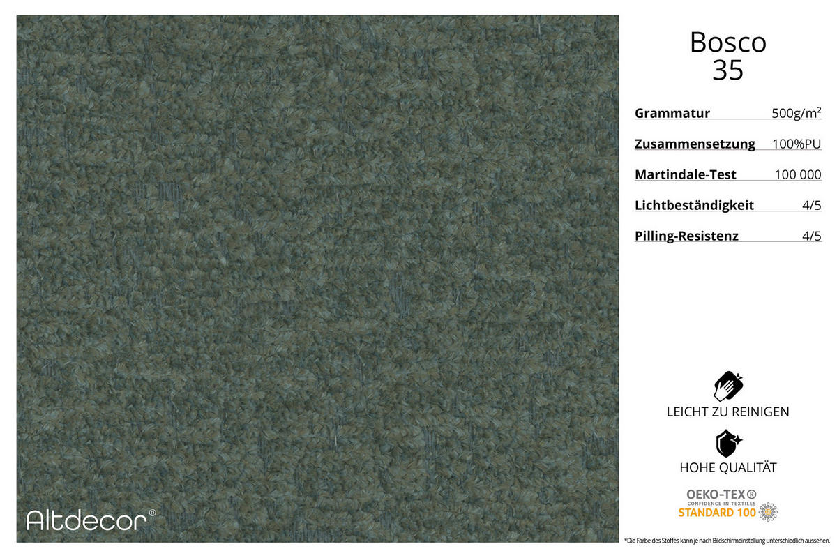 ECKSOFA Ottomane Links OLEA-L2 - 289x176x71 cm Grün - Schwarz/Grün, Holzwerkstoff/Kunststoff (289/176cm)