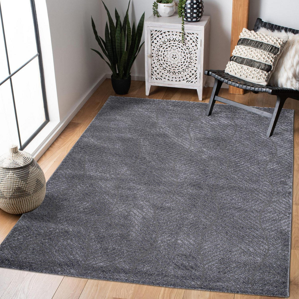 KURZFLOR-TEPPICH Fancy 904 Grau 120x160 cm - Anthrazit/Grau, Textil (120/160cm) - carpet city