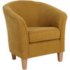 SESSEL Karine Bezug Veloursstoff Buche natur / mais - Gelb, Kunststoff (70/74/70cm) - 58aufmkessel