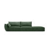 RECHTES-SOFA Kaelle aus Chenille-Stoff flaschengrün 4 Sitzplätze - Dunkelgrün, Textil (110/85/264cm) - Micadoni